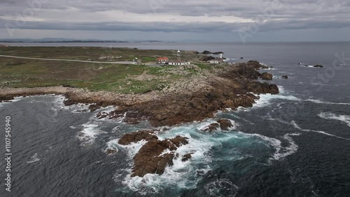 Faro de Corrubedo en Ribeira A Coruña Galicia