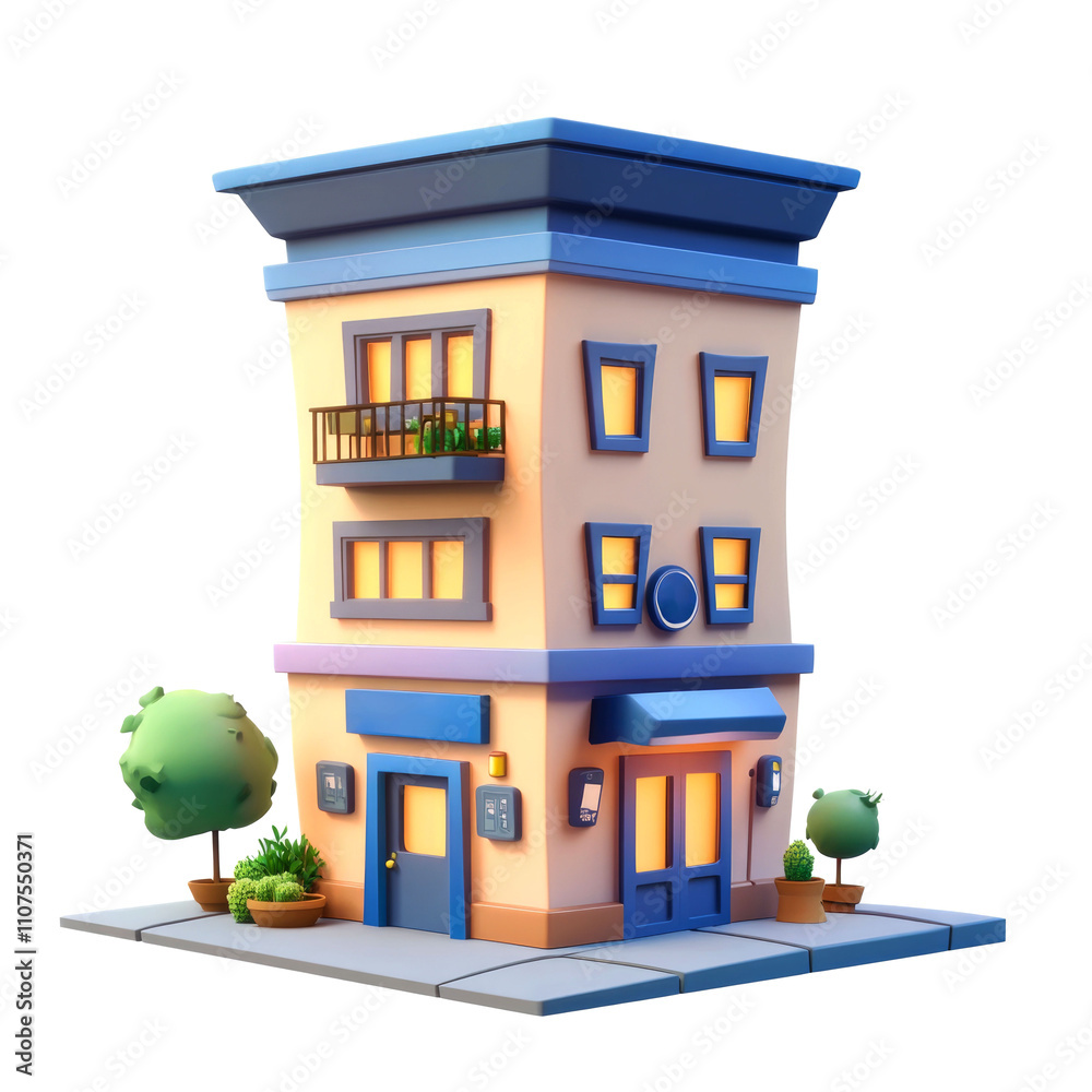 Cartoon police station building illustration. Cartoon police station building illustration.