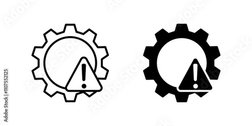System error Icon set. Symbol isolated white background. vector illustration. color editable.