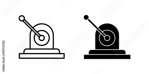Lever Icon set. Symbol isolated white background. vector illustration. color editable.