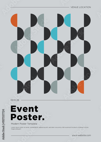 Modern Event Poster, Abstract Corporate