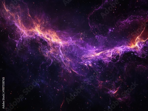 Galaxy with purple and red colors