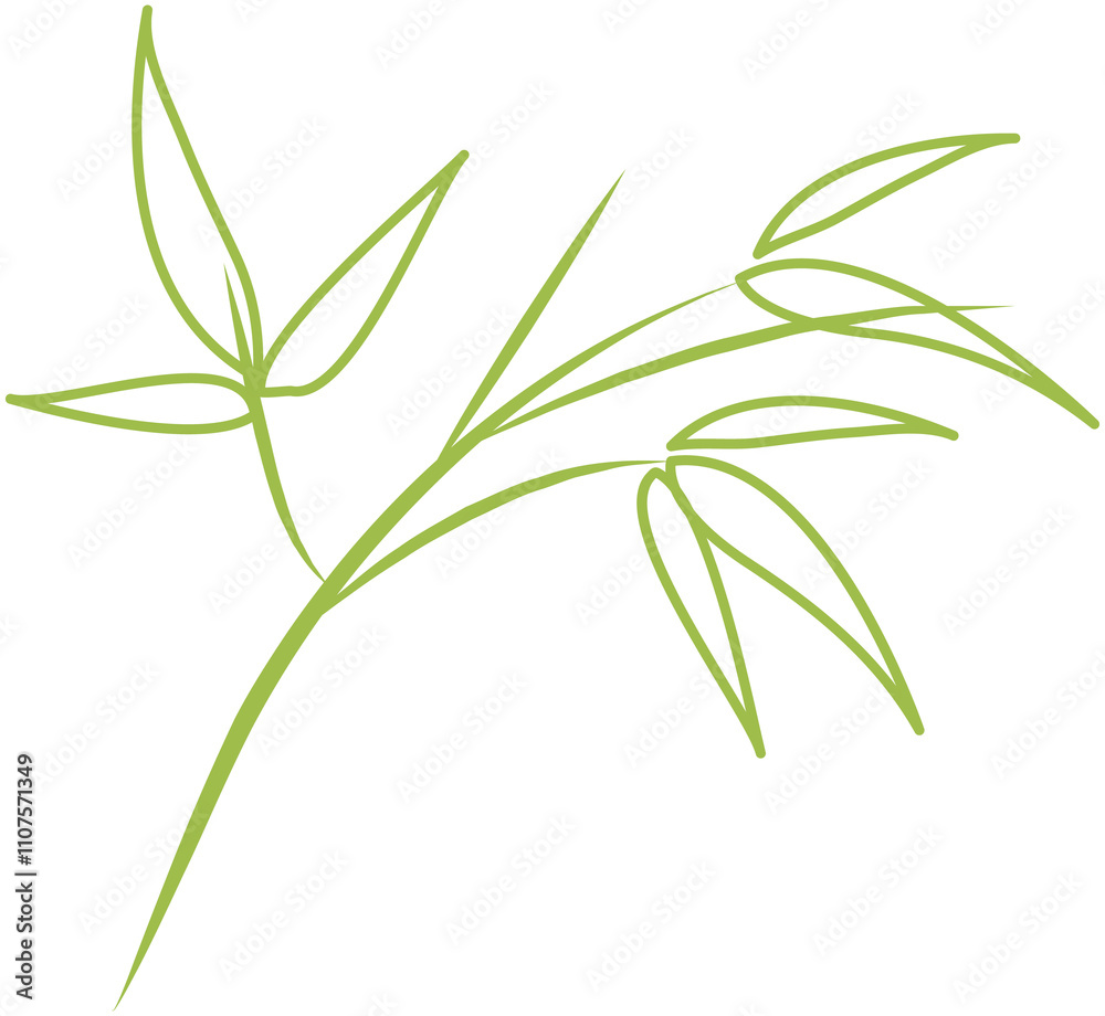 Fototapeta premium Bamboo Flat Icon