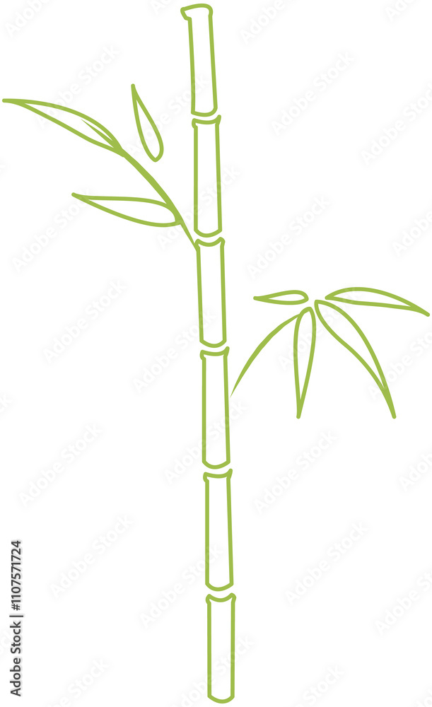 Fototapeta premium Bamboo Plant Flat Icon