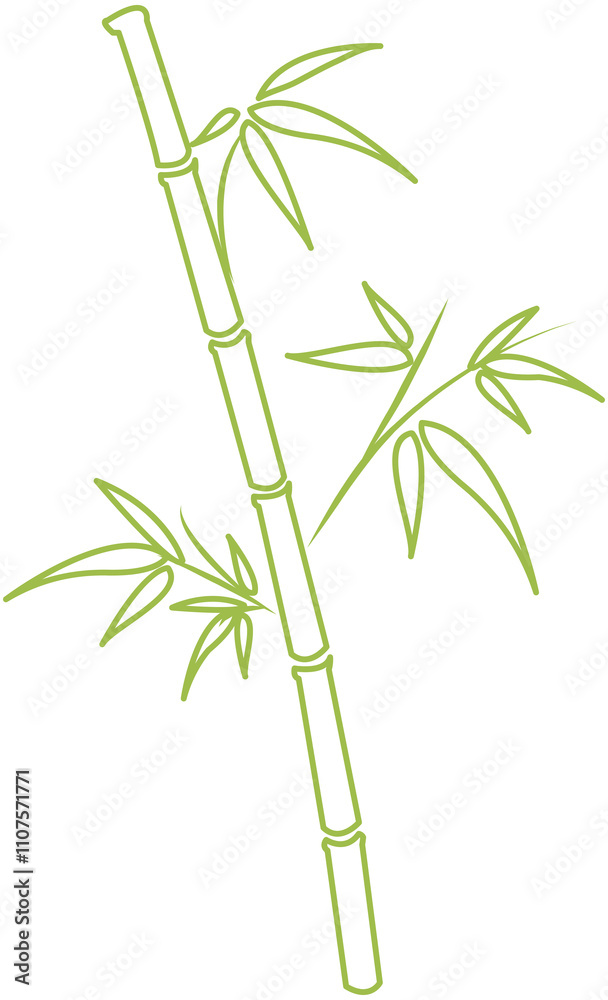 Naklejka premium Bamboo Plant Flat Icon