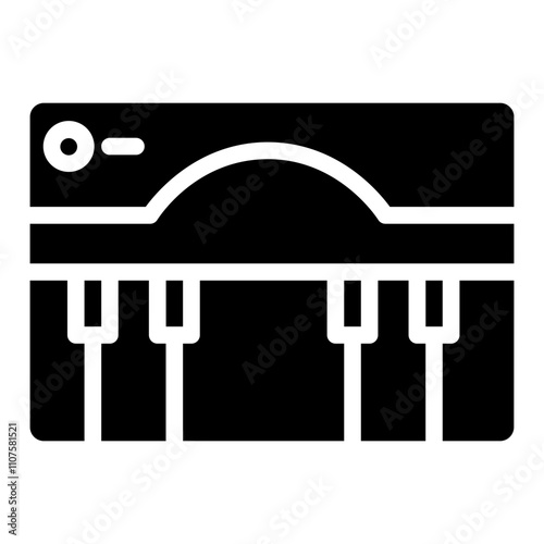 Music Piano Device Glyph icon