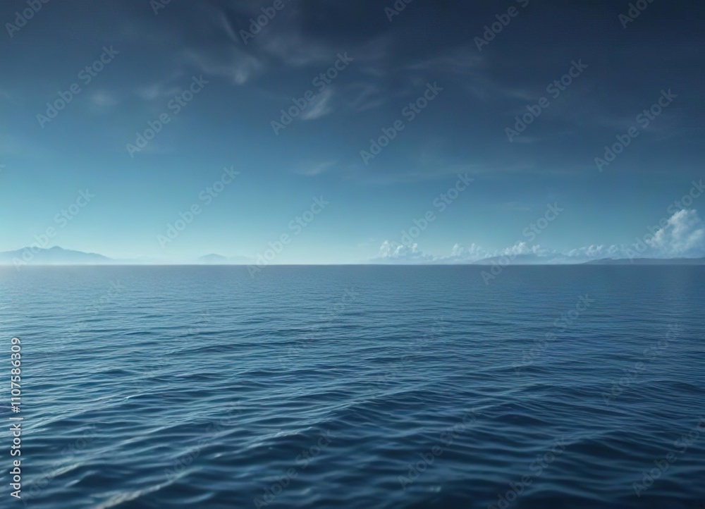 Obraz premium Abstract ocean blue gradient background with a hazy effect, soft, gradient, design