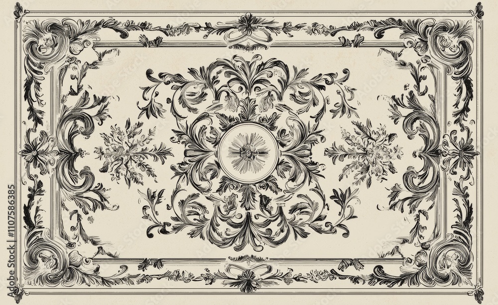 Fototapeta premium Detailed vintage frames set against a soft backdrop.