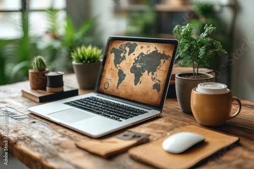 Remote work technology advancing productivity and connectivity for global professionals, photo