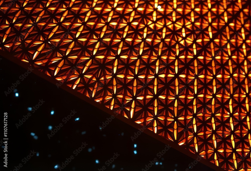 Obraz premium Luminous Lattice Intricate glowing latticework reminiscent of cr