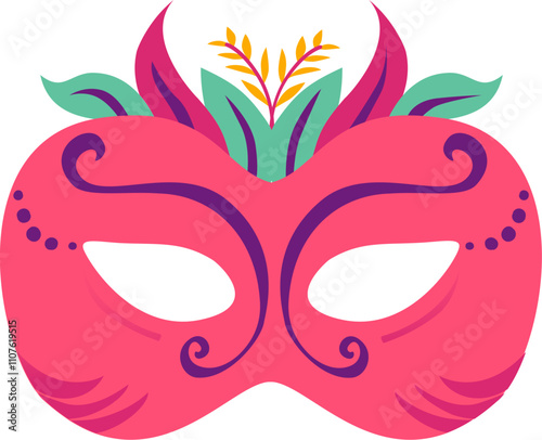 Vector : Colorful Mask Beautiful Party Decoration Ornament 