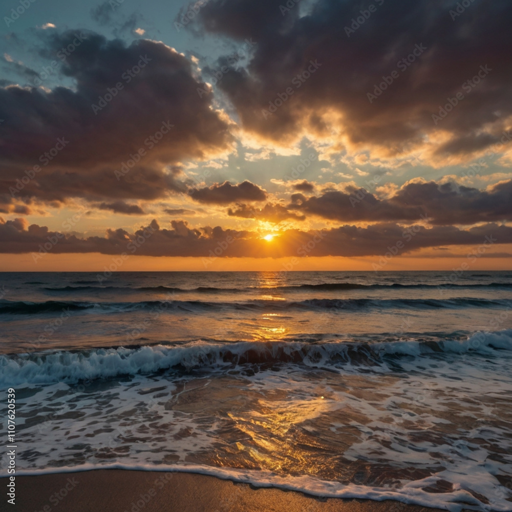 Obraz premium sunset on the beach