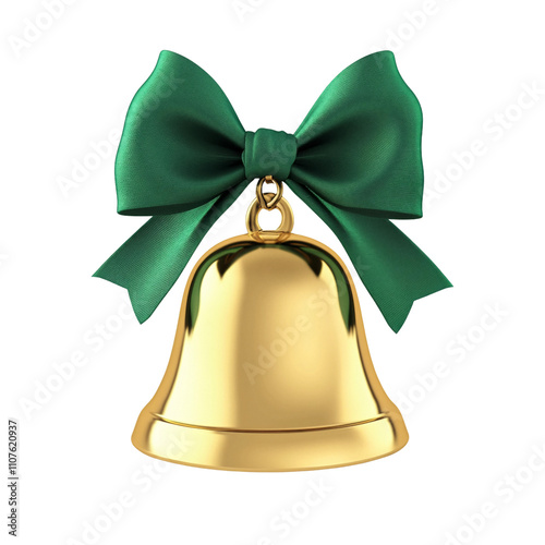 PNG christmas bells with ribbon