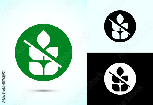 Gluten Free Icon Design Illustration, Non Gluten Food Sign For Apps And Websites