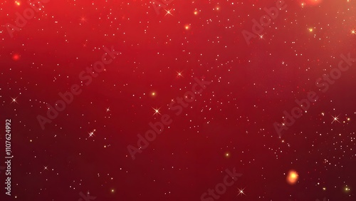 Red Background With Fireworks