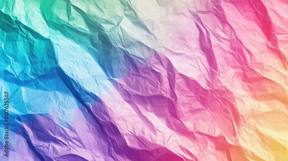 Fototapeta premium Colorful Crumpled Paper Background for Textures and Abstract Art
