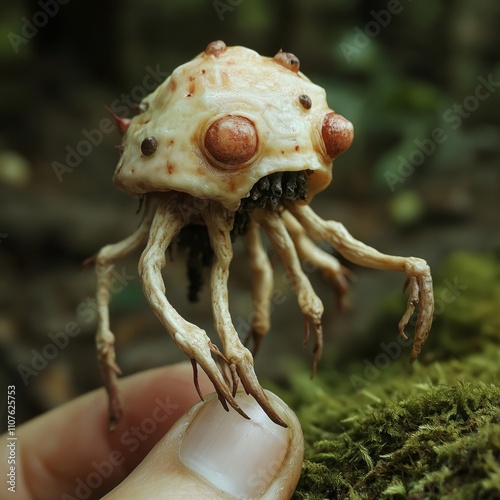 A distinct mushroom creature, blending nature with fantasy elements.