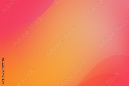 Soft red and orange colors fluid abstract background with blend shapes
