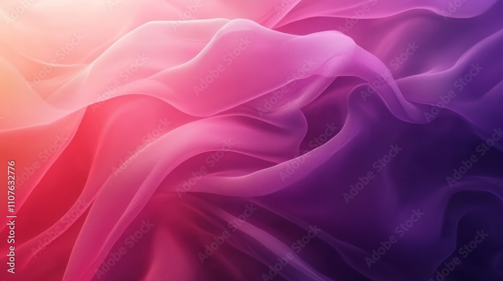 Obraz premium Colorful abstract background, vibrant flowing fabric, pink and purple gradient, soft texture, light and airy