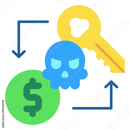 Cyber Crime Icons Pack,Payment Hacker Flat Icon