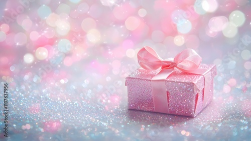 Pink Ribbon Christmas Gift Box