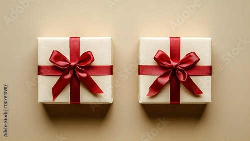 red gift box with ribbon