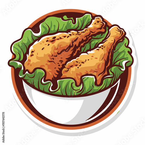 chicken buckets vector