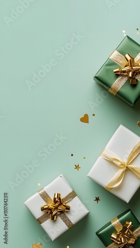 christmas gift box with ribbon