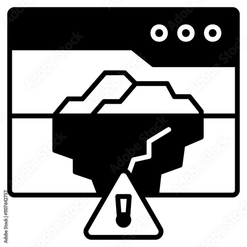 Cyber Crime Icons Pack,Deep Web Black Fill Icon