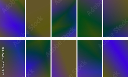 Blue - purple modern gradient color background. Dreamy aura transparent background, ethereal rainbow prism, light effect.