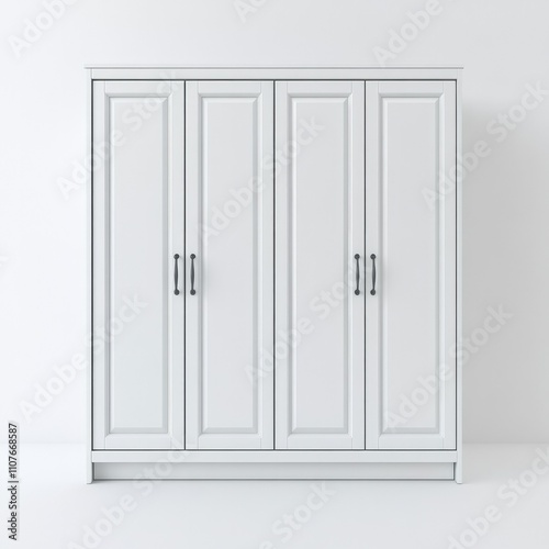 Cupboard on White Background Isolation