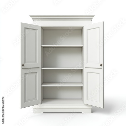 Cupboard on White Background Isolation
