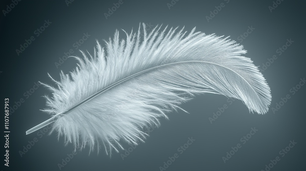 Obraz premium white feather, isolated on background