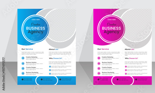 A4 size business Marketing expert flyer desing 