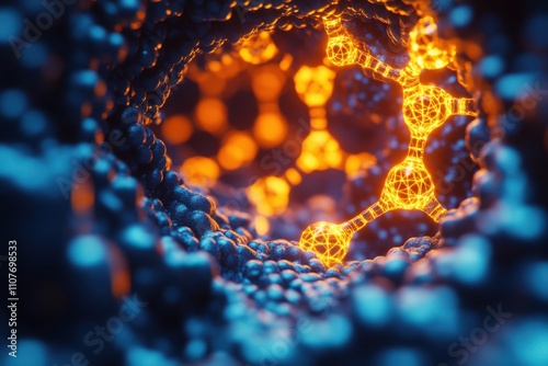 Bonding structure of materials science are relying on knowledge from physics chemistry biology and geology. Abstract molecular structure in vibrant colors