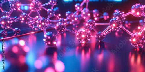 Bonding structure of materials science are relying on knowledge from physics chemistry biology and geology. Molecular structure with vibrant lighting effects