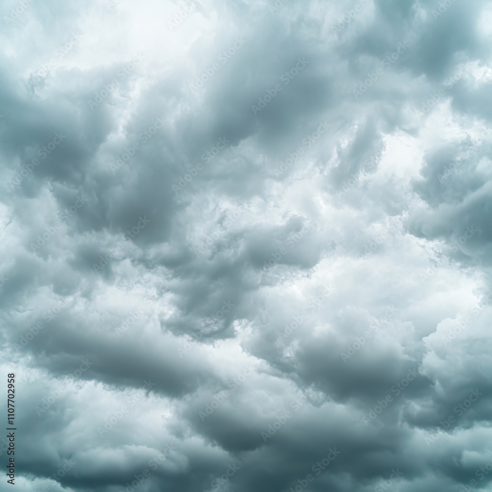 Fototapeta premium Overcast sky with dark, heavy clouds.