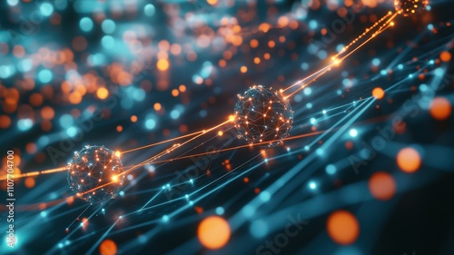 Bonding structure of materials science are relying on knowledge from physics chemistry biology and geology. Abstract digital technology network visualization