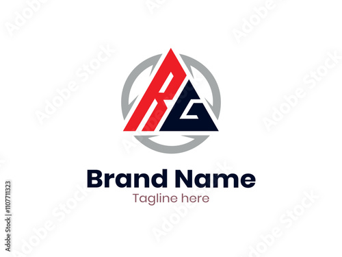 RG logo design template vector illustration, RG letter monogram Elegant logo
