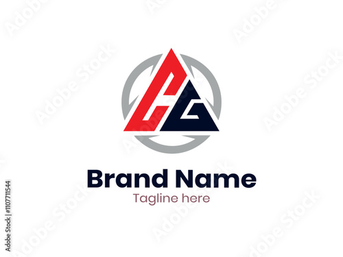 CG logo design template vector illustration, CG letter monogram Elegant logo
