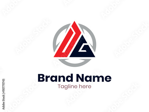 DG logo design template vector illustration, DG letter monogram Elegant logo
