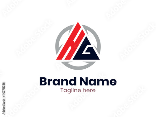 HG logo design template vector illustration, HG letter monogram Elegant logo