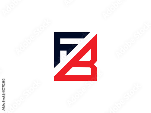 Elegant of abstract letter F and B logo design