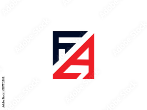 Elegant of abstract letter F and A logo design