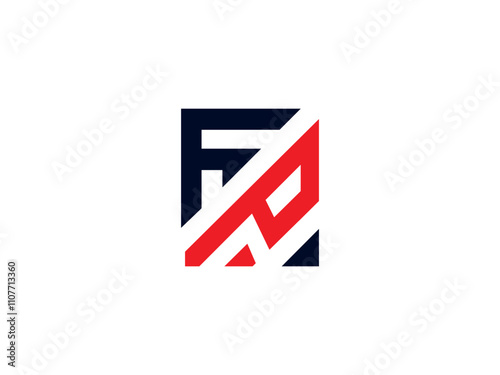 Elegant of abstract letter F and P logo design