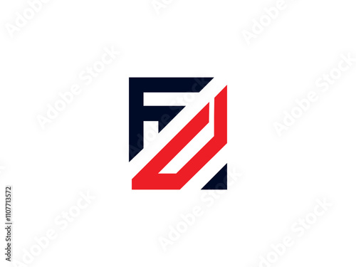 FD initial monogram with letter creative logo