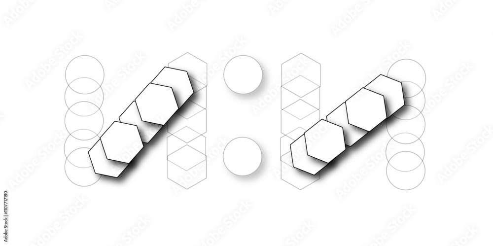 Obraz premium White hexagon 3D background texture. modern abstract polygonal pattern. 3d rendering illustration. Futuristic abstract banner. white and black lines 3d Hexagonal. honeycomb white Background.