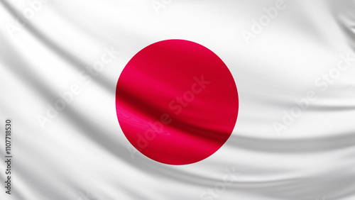 Free Download japanese flag picture close-up shot of japan nation flag, asian, animated flag background photo, 3D photo of a flag, national symbol of the japanese people, patriotism, full screen - GFXLoad