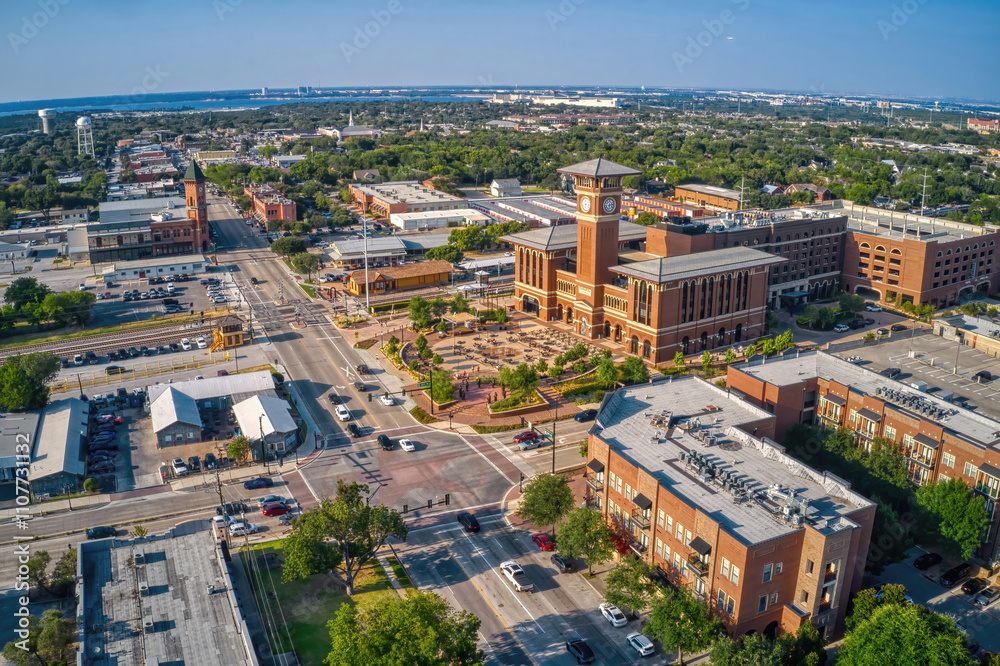 Φωτογραφία Aerial View of Grapevine, Texas during Summer
