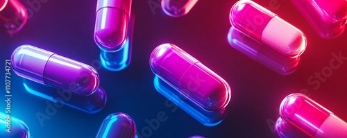 Neon Styled Glowing Capsule...